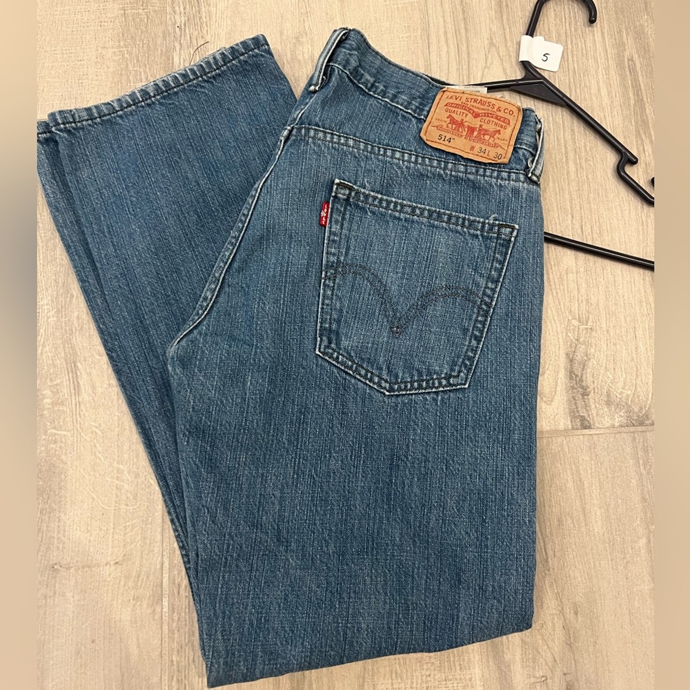 LEVIS Men’s Jeans 514 Slim Straight Blue Wash 34x30